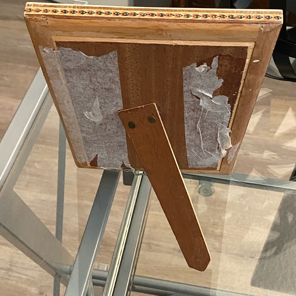 Vintage Persian Handmade Bone Brass Fine Art Natural Dye Small Painting Framed - Picture 5 of 8